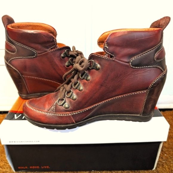 Pikolinos Wedge Leather Sneaker Boots 39 US 8.5 / 9 GUC Spain - Picture 9 of 9